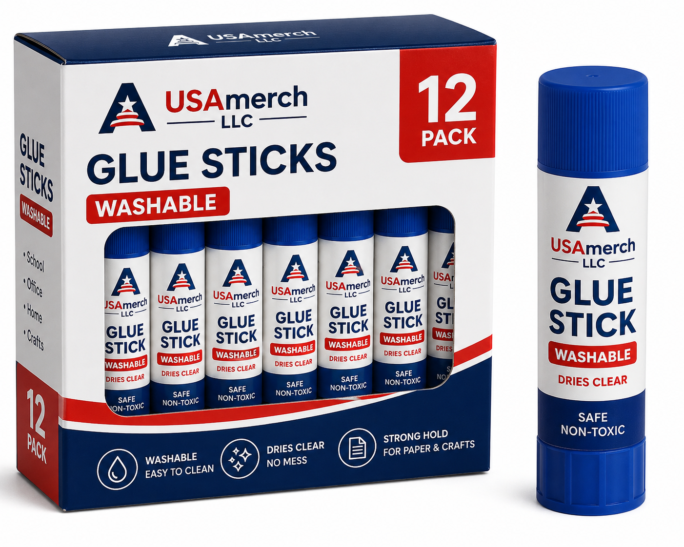 Washable Glue Sticks (12 Pack)