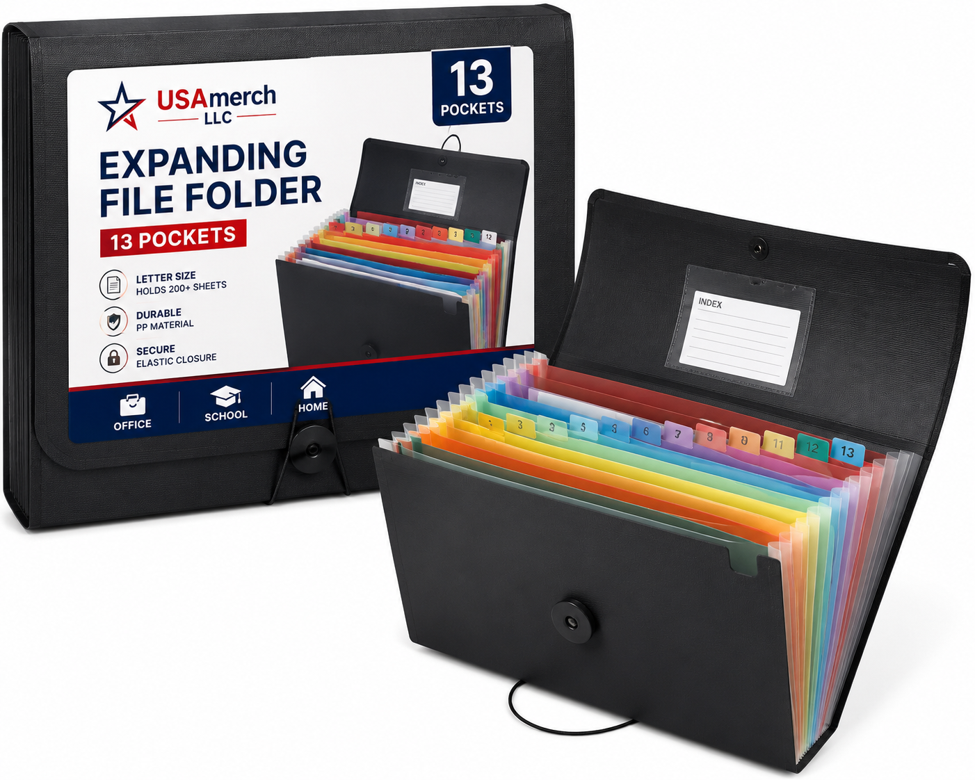 Expanding File Folder (13 Pockets, Letter Size)