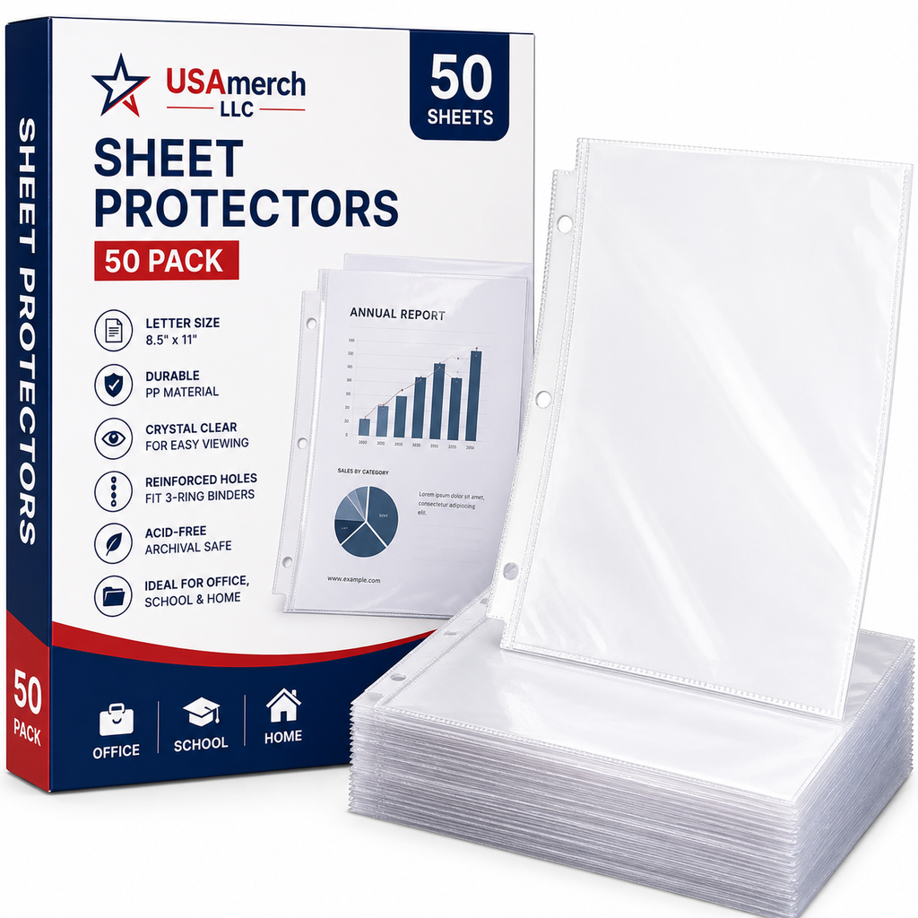 Sheet Protectors (50 Pack, Letter Size)