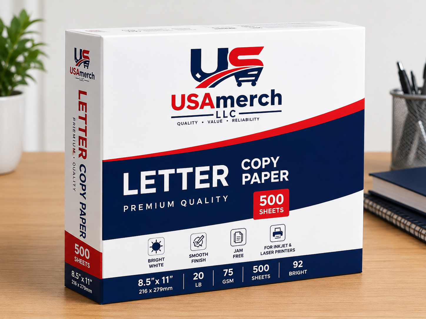 Letter Copy Paper (8.5" × 11")- 500 Sheets