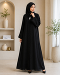 Elegant Black Embroidered Abaya for Women