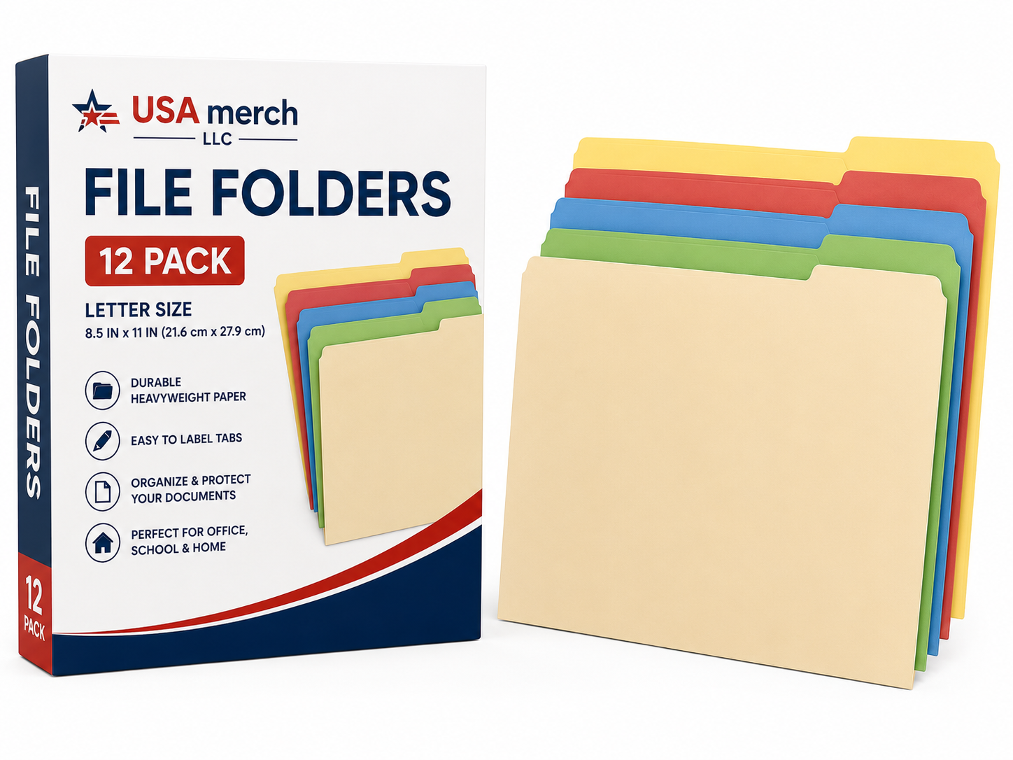 File Folders (Letter Size, 12 Pack)