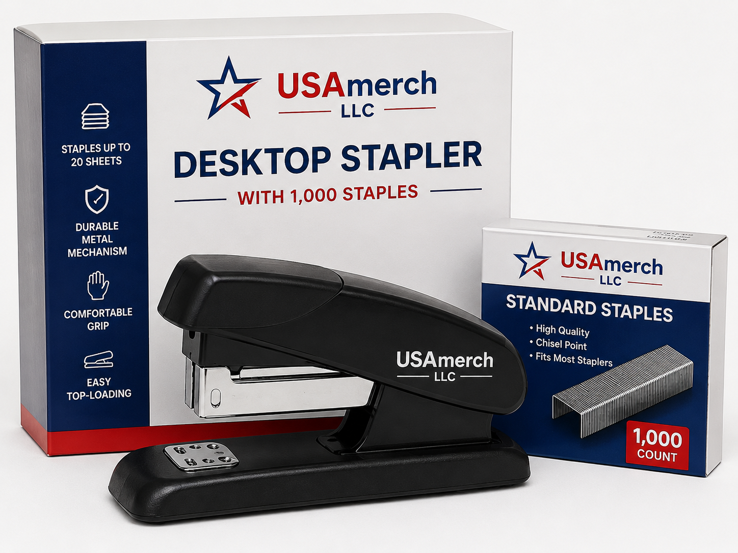 Desktop Stapler with 1,000 Staples