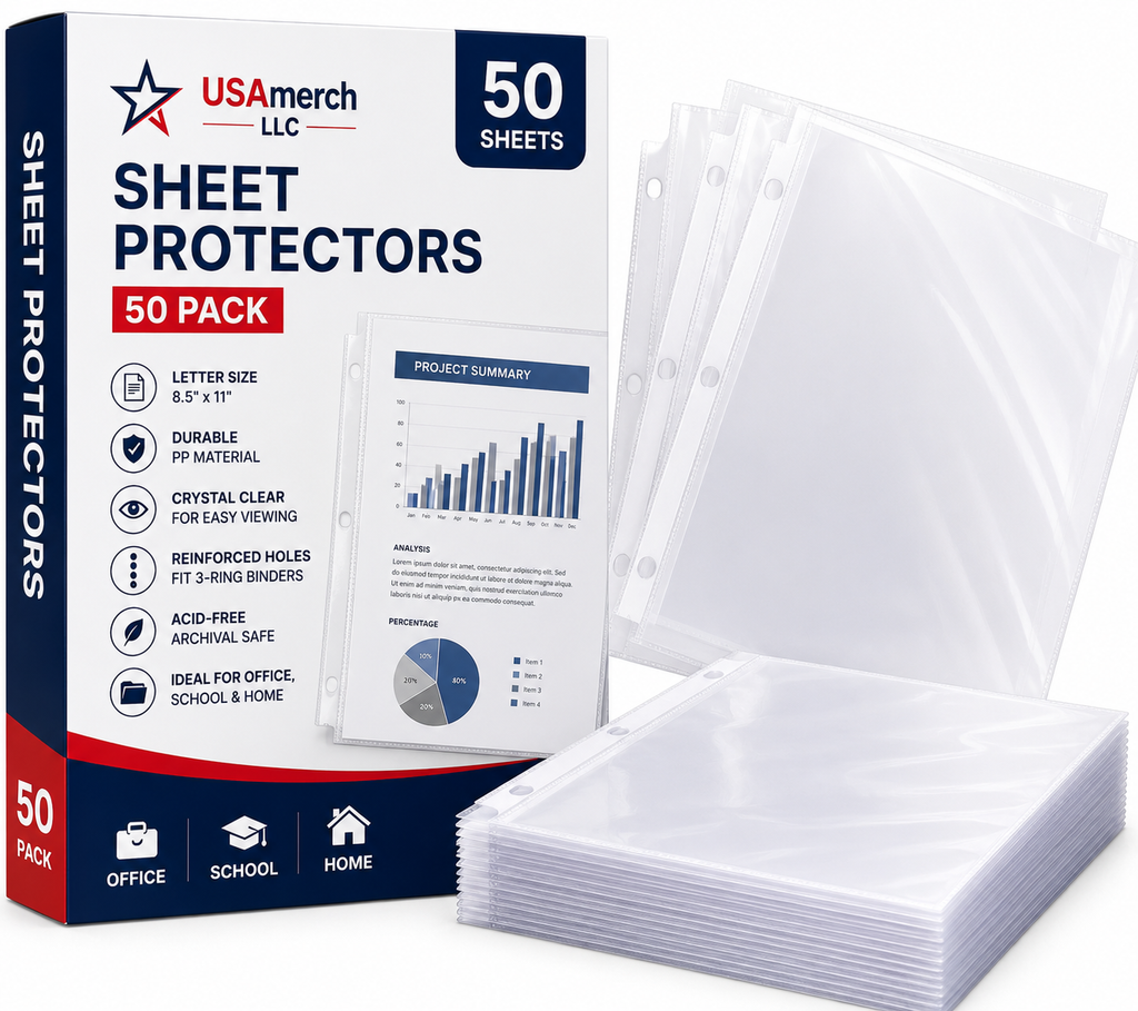 Sheet Protectors (50 Pack, Letter Size)